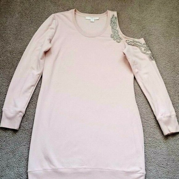 Boston proper  Sweat Dress Antique Rose sz S - Picture 1 of 11